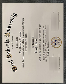 Oral Roberts University diploma certificate