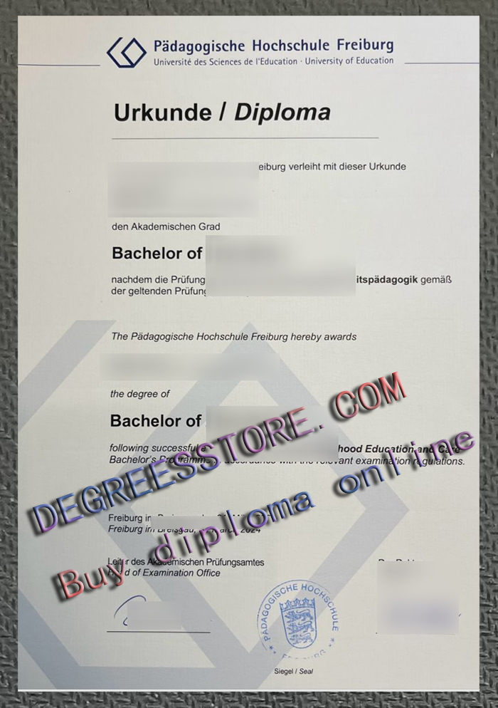 Pädagogische Hochschule Freiburg urkunde Pädagogische Hochschule Freiburg urkunde