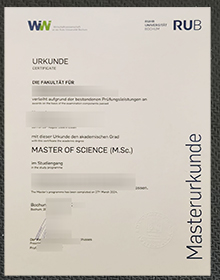 Ruhr-Universität Bochum urkunde