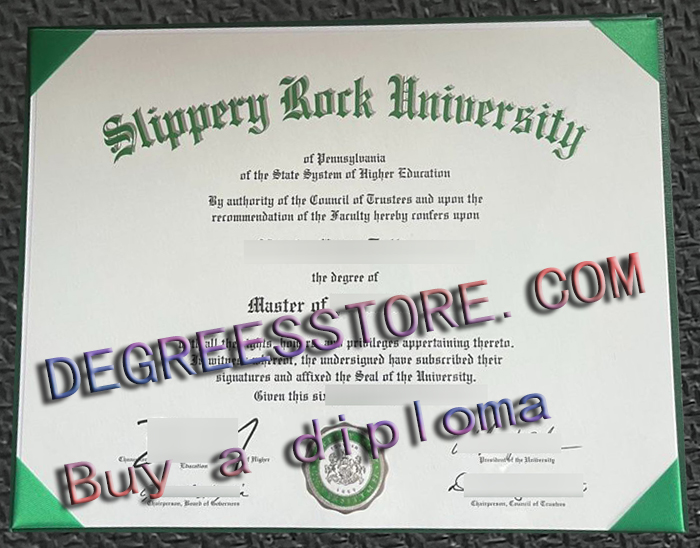 Slippery Rock University diploma