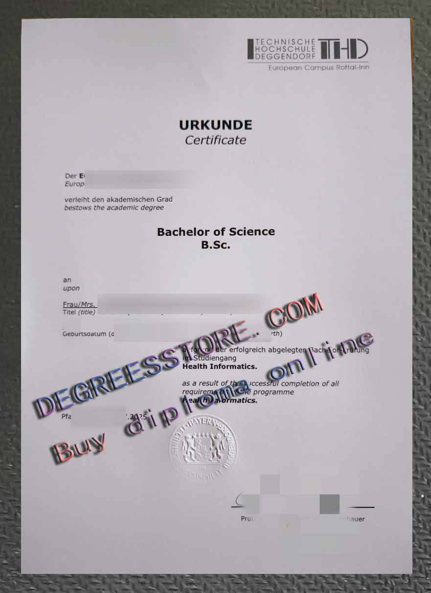 Technische Hochschule Deggendorf urkunde