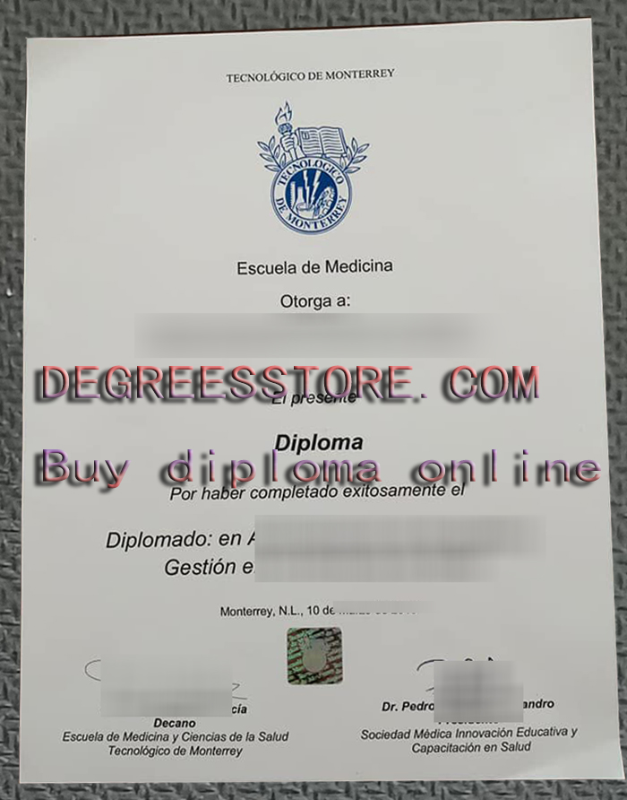 Tecnológico de Monterrey diploma