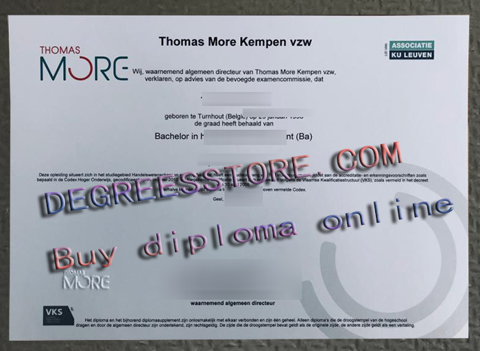 Thomas More Kempen vzw diploma