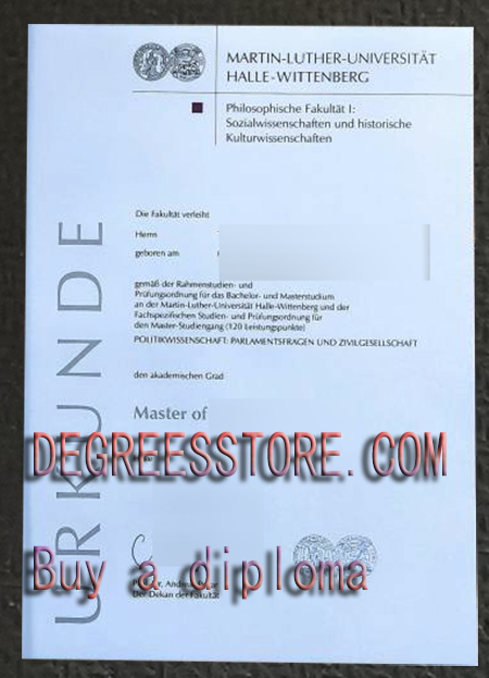 Universität Halle-Wittenberg Urkunde