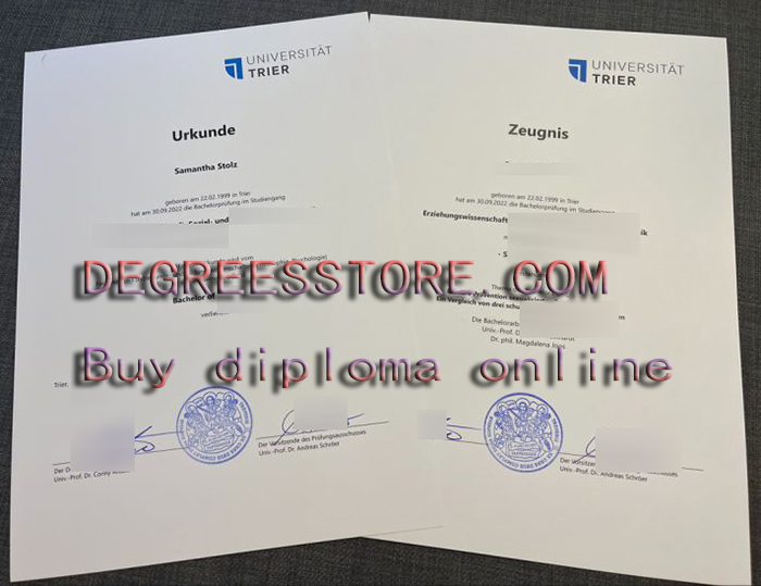 Universität Trier urkunde und Zeugnis Universität Trier urkunde und Zeugnis