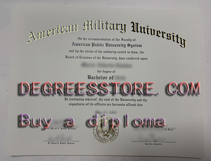 American Military University diploma 
