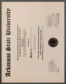 Arkansas State University diploma sample