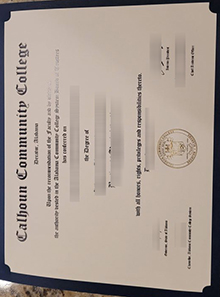 Calhoun Community College diploma sample