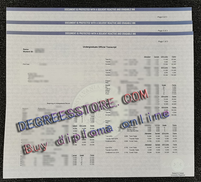 PSU transcript PSU transcript