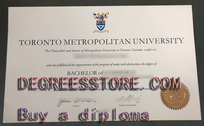 Toronto Metropolitan University degree