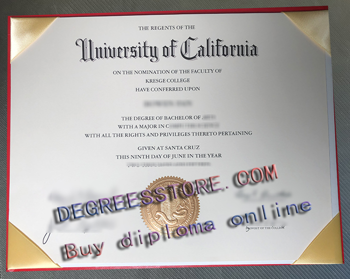UC Santa Cruz degree, UCSC diploma