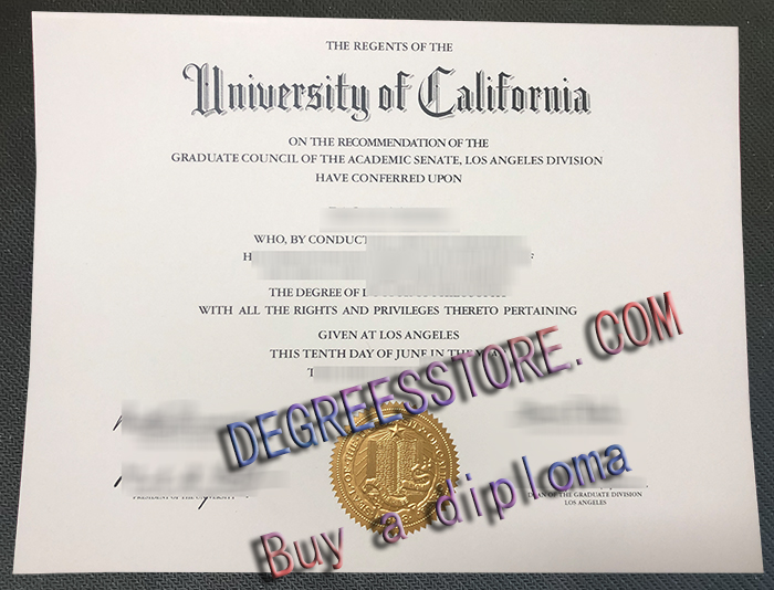 UCLA diploma, University of California, Los Angeles degree