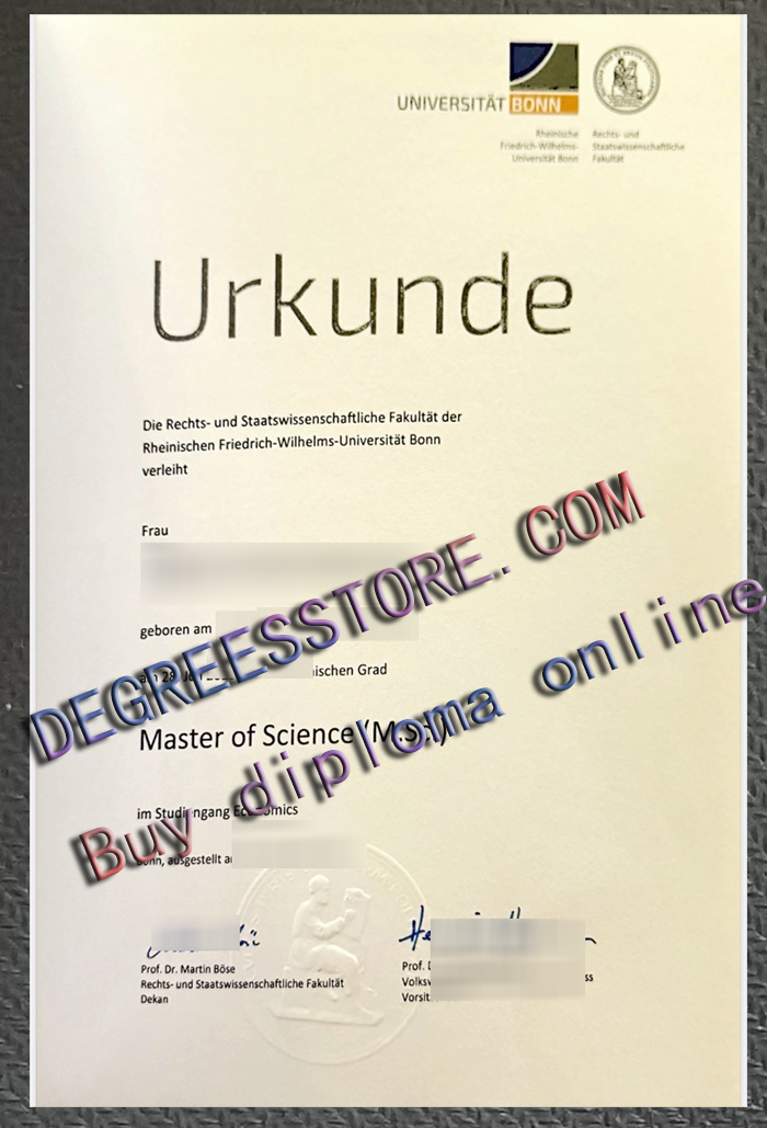 Universität Bonn Urkunde