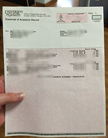 University of Guelph transcript sampel