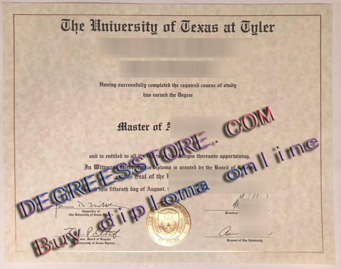 University of Texas at Tyler diploma