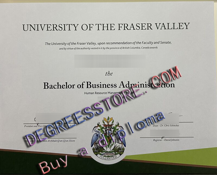 University of the Fraser Valley degree