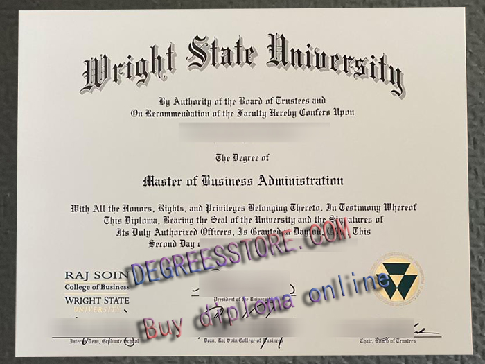 Wright State University diploma