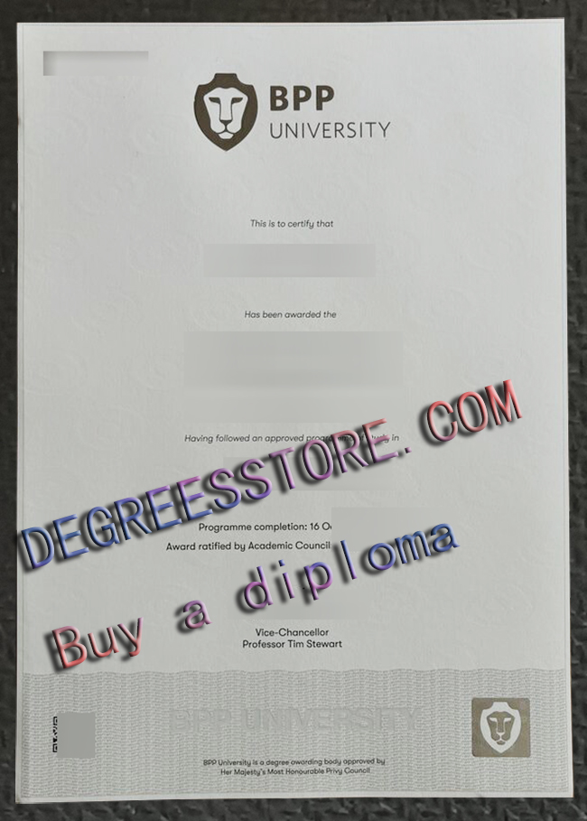 BPP University degree, BPP University diploma