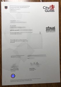 City and Guilds FSQ English Level 2 Certificate sample