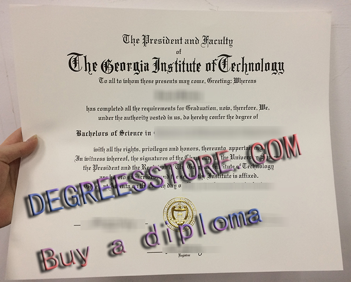 Georgia Institute of Technology degree. Georgia Tech diploma, GT degree Georgia Institute of Technology degree. Georgia Tech diploma, GT degree