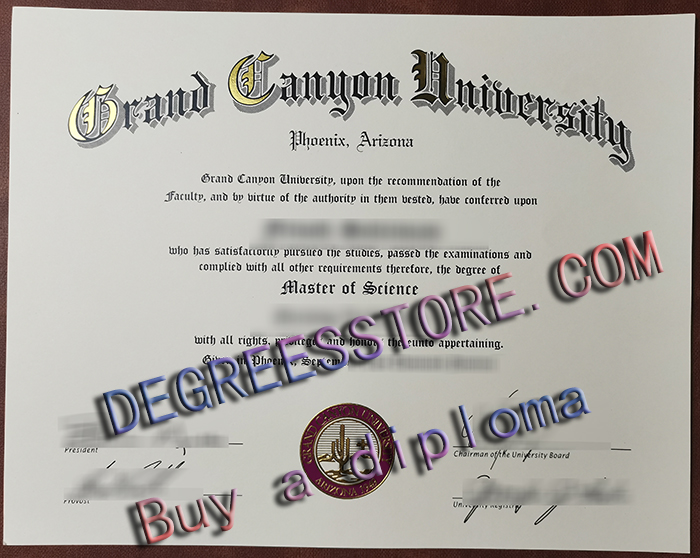 Grand Canyon University degree, GCU diploma Grand Canyon University degree, GCU diploma