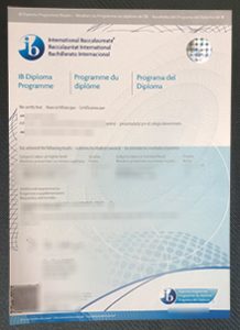 IB Diploma transcript