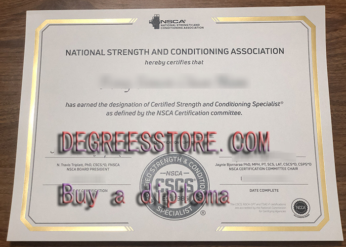 NSCA CSCS certificate NSCA CSCS certificate