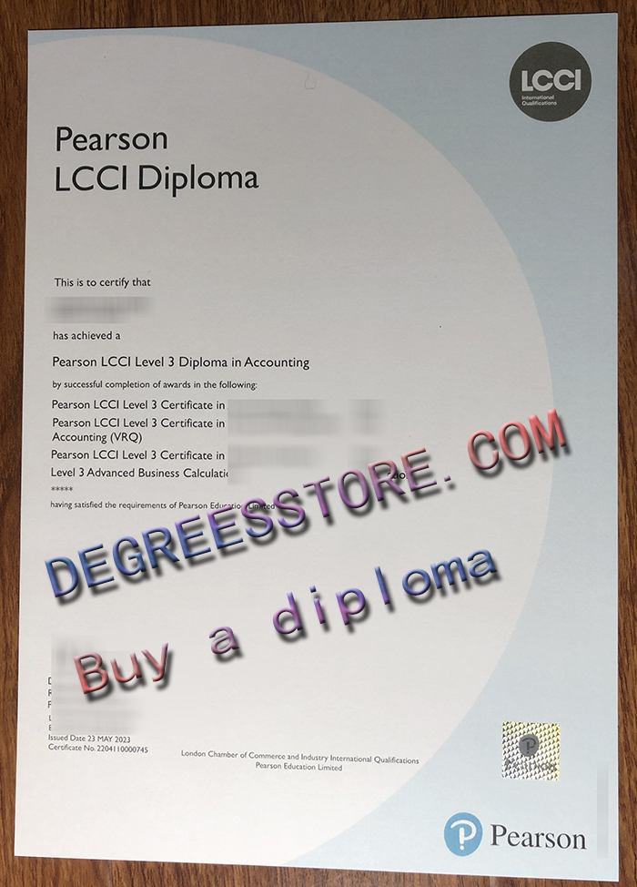 Pearson LCCI diploma Pearson LCCI diploma