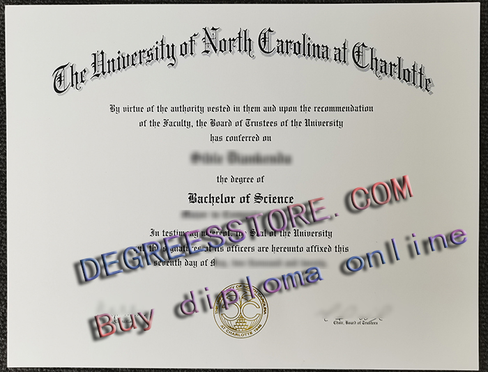 UNC Charlotte degree certificate UNC Charlotte degree certificate