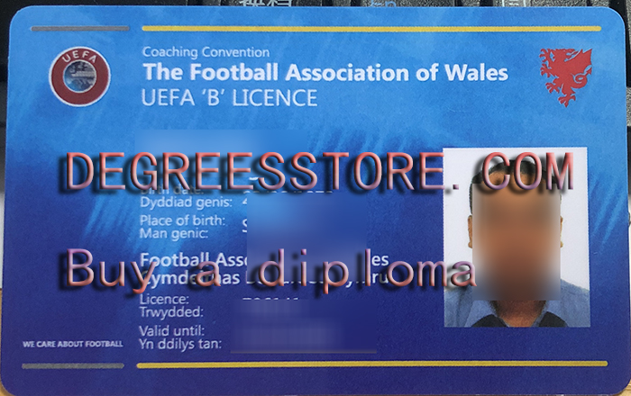 Wales UEFA B License ID Card Wales UEFA B License ID Card