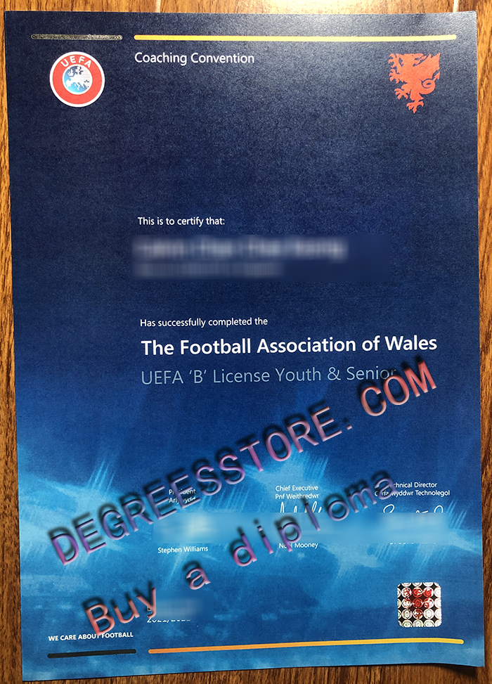Wales UEFA B License
